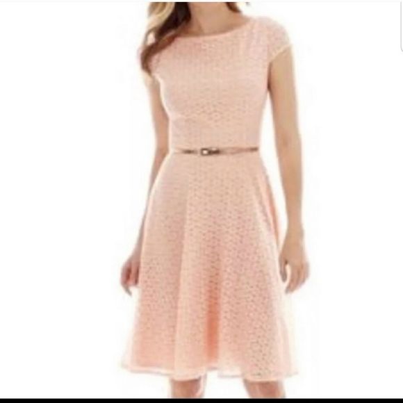 Evan Picone Dresses & Skirts - Black Label by Evan Picone Peach Dress Size 2